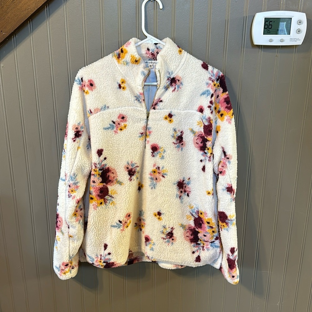 EUC Linda Anderson Floral Fleece